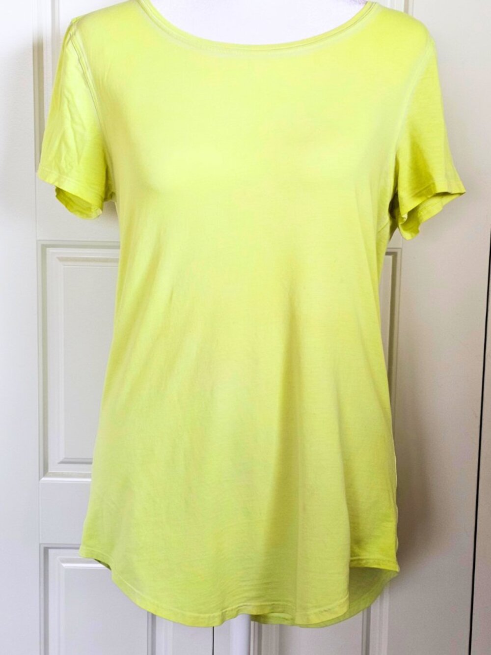 Lululemon Love Crew Highlight Yellow Pigment Dye Tee Small W3BVFS